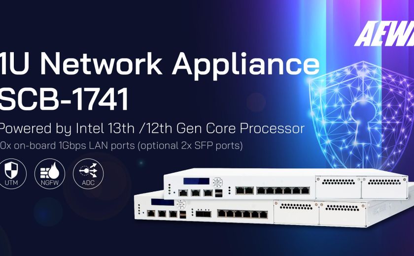 AEWIN SCB-1741，1U 网路设备，搭载 Intel 第 13 / 12 代 Core 处理器
