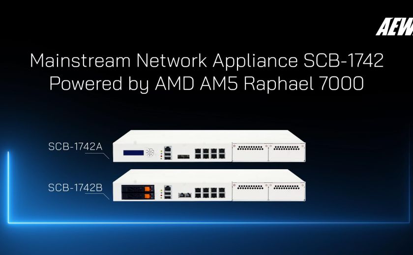 AEWIN推出主流网路设备SCB-1742，搭载AMD AM5 Raphael 7000